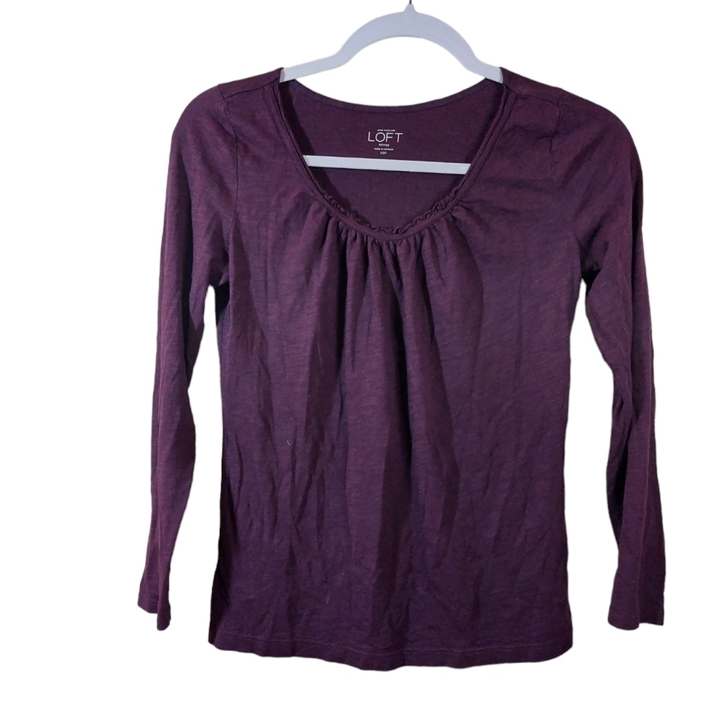 Loft Ladies Long Sleeve Scoop Neck Top- XSP